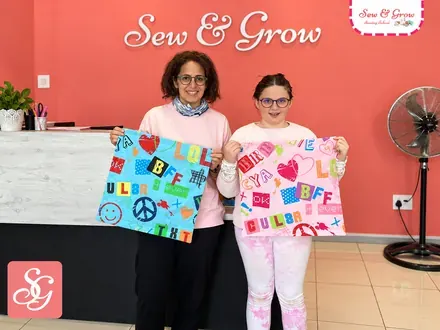 Sew & Grow student &mdash; cushion covers, finished and proud