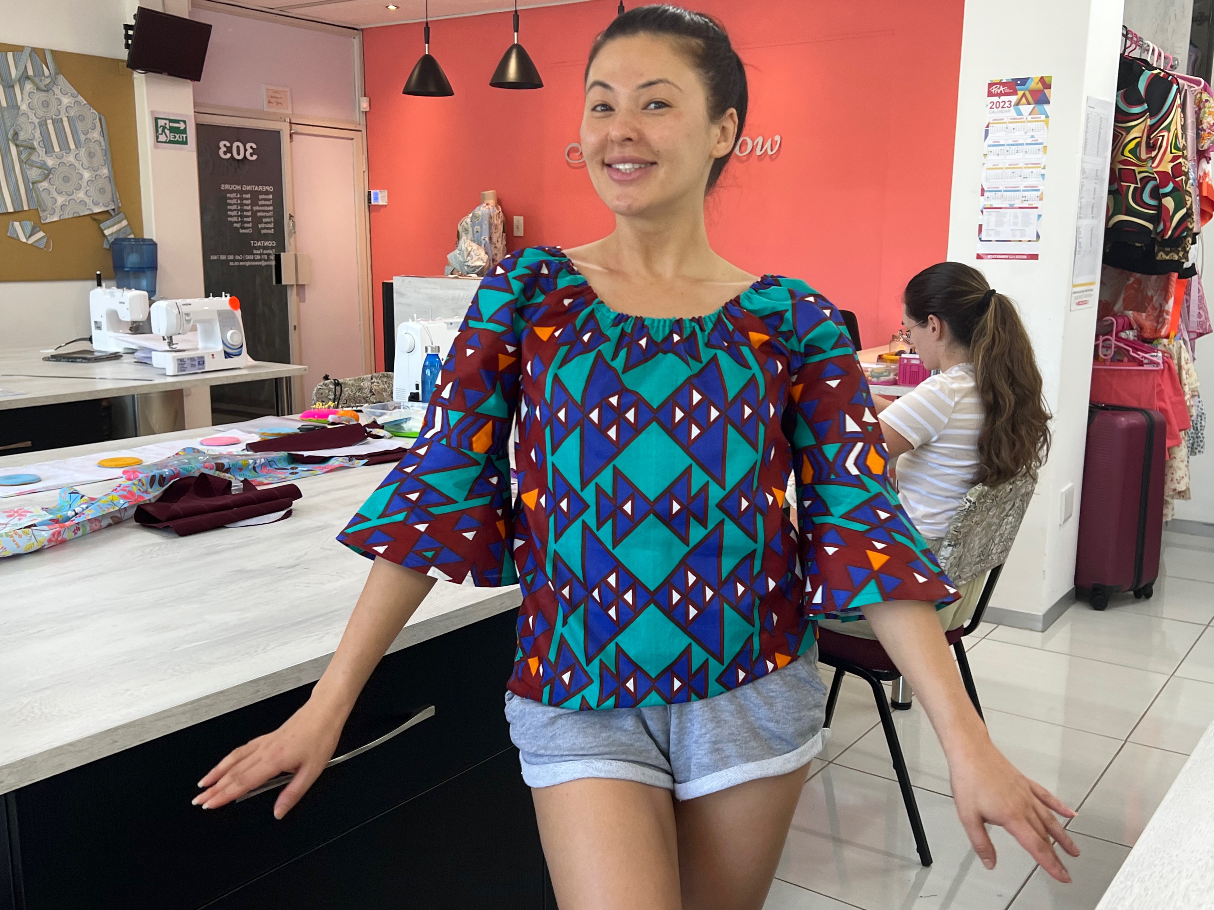 Student-made blouse