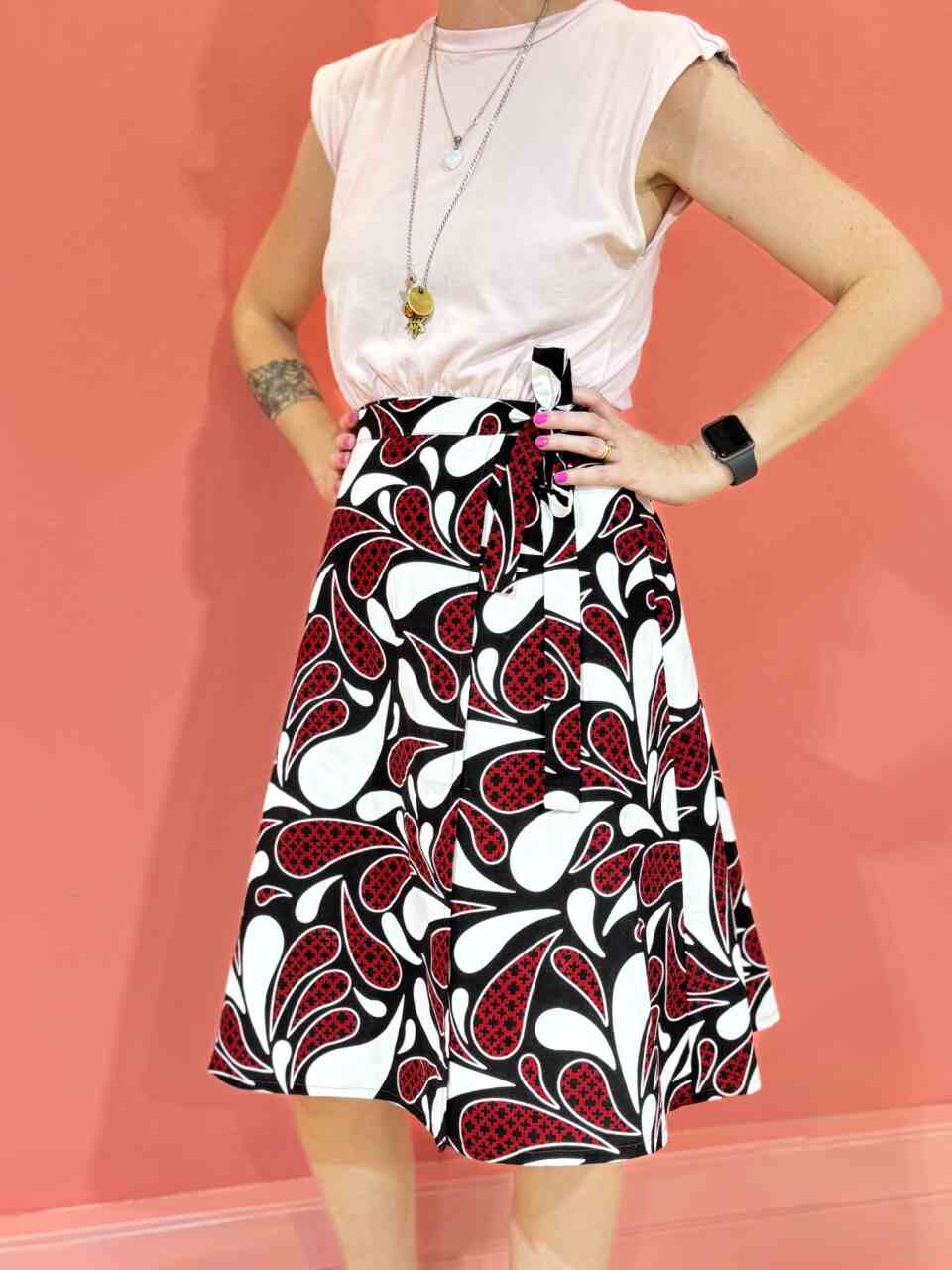 Student-made paisley skirt