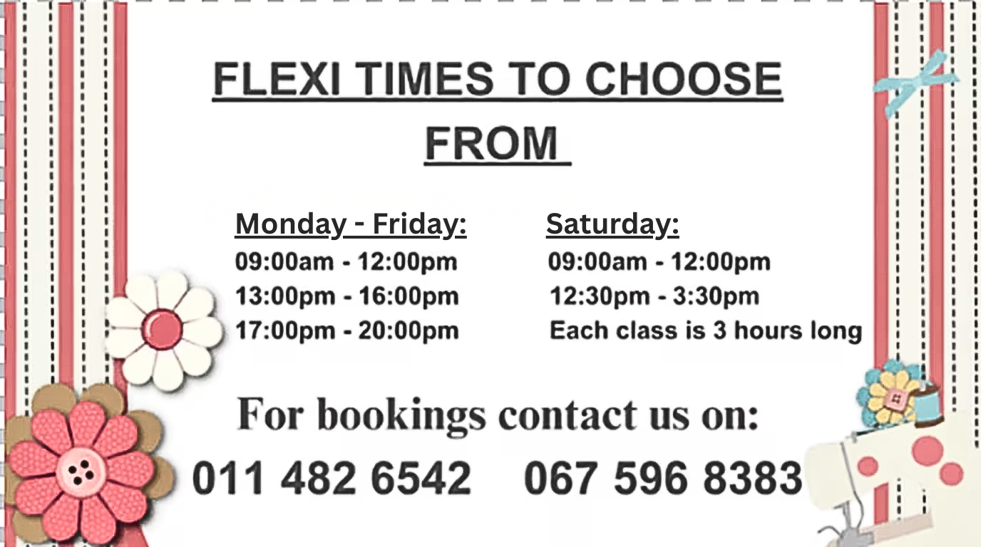 Sew and grow flexi times