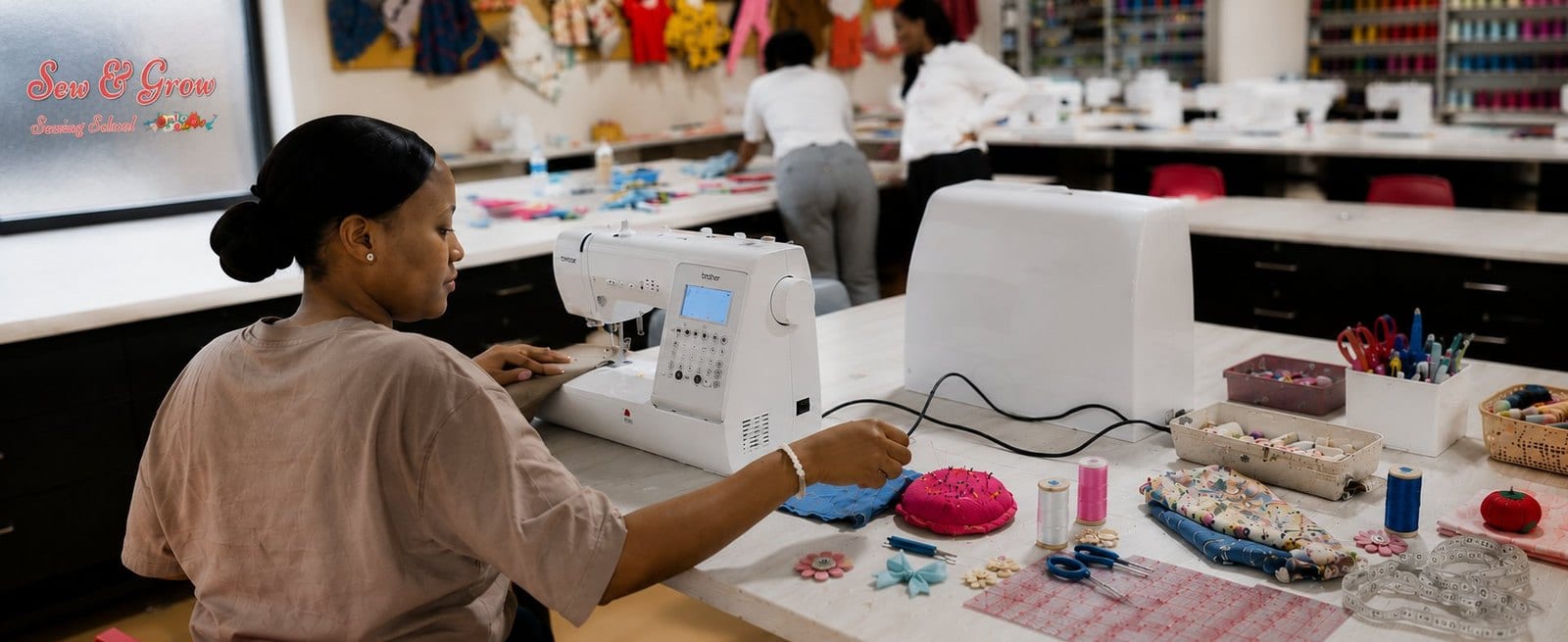 Inside the Sew & Grow sewing school in Johannesburg